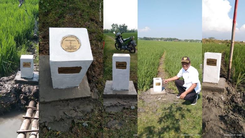 Kegiatan Pemasangan Patok Batas Desa Babadan Lor 